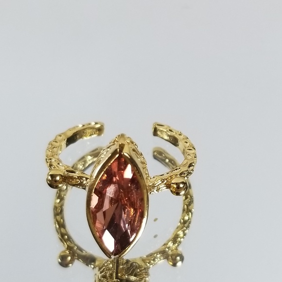 Peach gold plated ring - Picture 1 of 7